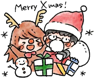 🎁 16273255 Merry Xmas! noël, vacances, hiver, fête, noël, joyeux noël, festif, neige telegram sticker