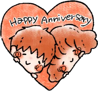 ☺️ 326f71c6 Happy Anniversary anniversaire, coeur, amour, fête, couple, romance telegram sticker