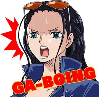 😧 06967e02 Nico Robin One Piece GA-BOING anime, One Piece, Ga-Boing, Nico Robin, sốc, ngạc nhiên telegram sticker