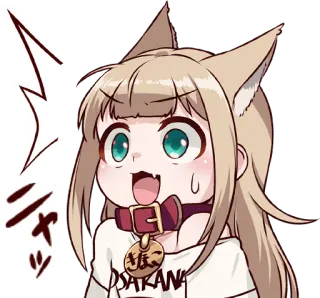 🙀 d44fcff1 ニャッ kocia dziewczyna, anime, manga, słodkie, obroża telegram sticker