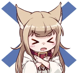 ❌ e9695a97 AKA Anime, Pies, Zły, Obroża, Dziewczyna, Naklejka telegram sticker