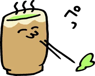 😝 0f42fc01 kawaii, słodkie, zielony, jedzenie, kreskówka, rolka telegram sticker