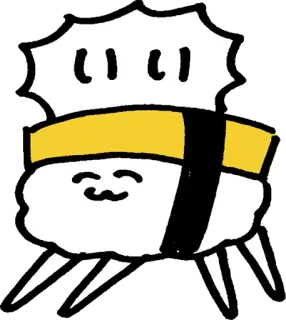 😥 24e6a38f いい Sushi, Kawaii, Słodkie, Japoński, Jedzenie telegram sticker