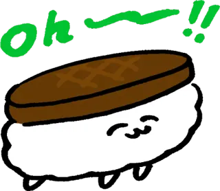 😰 efd4a370 oh~!! Kreskówka, Kawaii, Jedzenie, Słodkie, Animacja telegram sticker