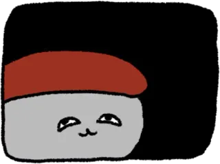 👀 a7a4d86e Sushi, Comida, Fofo, Desenho animado, Antropomórfico telegram sticker