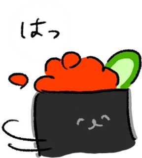 😣 7db8ed4c はっ 寿司, 食物, 日式, 可爱, 卡哇伊, 卡通, 米饭 telegram sticker