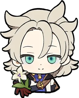 🌸 3c5c48e9 Albedo Genshin Impact Videospiel, Genshin Impact, Albedo, Anime, Charakter telegram sticker