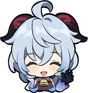 😄 5d6af6fe Ganyu Genshin Impact Anime, Chibi, Ganyu, Genshin Impact, Videospiel, Süß telegram sticker