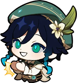 👏 b40861df Venti Genshin Impact Anime, Videospiel, Venti, Genshin Impact, Chibi, Süß, Fanart telegram sticker