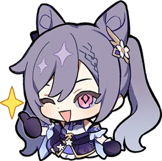 👍 b8308c57 Keqing Genshin Impact Anime, Chibi, Genshin Impact, Keqing, Videospiel, Charakter, Sticker telegram sticker