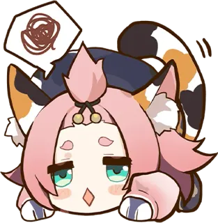 😲 c4b4de6c katze, anime, süß, sticker, cartoon, illustration telegram sticker