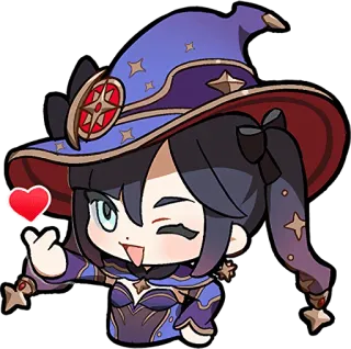 😘 dd39528d Mona Genshin Impact Anime, Spiel, Charakter, Cartoon, Genshin Impact, Mona, Hexe telegram sticker