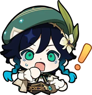 😨 e70fe5fd Venti Genshin Impact genshin impact, venti, anime, charakter, chibi, süß, aufkleber telegram sticker