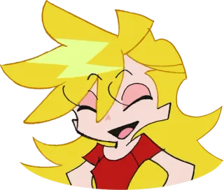 😁 01a9679b Panty Anarchy Panty & Stocking with Garterbelt Anime, Dibujo animado, Rubia, Feliz, Chica telegram sticker