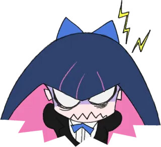 😡 0b330e56 Stocking Anarchy Panty & Stocking with Garterbelt Anime, Enojado, Medias, Anarquía, Bragas, Liguero telegram sticker