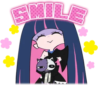 🙂 44765476 SMILE Anime, Dibujos animados, Feliz, Lindo, Chica, Sonrisa, Gato telegram sticker