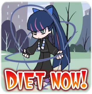 🏃‍♀️ 4e40093e Stocking Anarchy Panty & Stocking with Garterbelt DIET NOW! Anime, Dieta, Dibujos animados, Personaje, Ilustración telegram sticker
