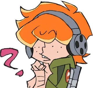 ❓ 6184f188 Anime, Pregunta, Confundido, Pensando, Personaje telegram sticker