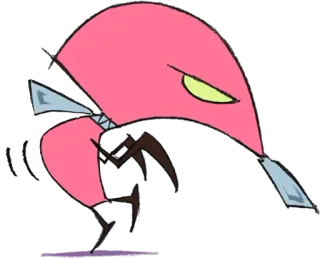 🚶‍♂️ c0529aa8 Irken Zim Invader Zim dibujos animados, alien, rosa, Invader Zim, Irken telegram sticker