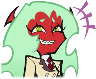 😂 cf5483cd Scanty Daemon Panty & Stocking with Garterbelt Anime, Diablo, Villano, Escaso, Demonio telegram sticker