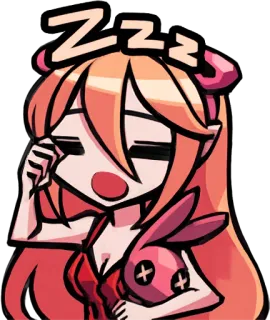 😪 2c70df5b ZZZZ sleepy, anime, cartoon, cute, sleeping, zzz, tired, bunny telegram sticker