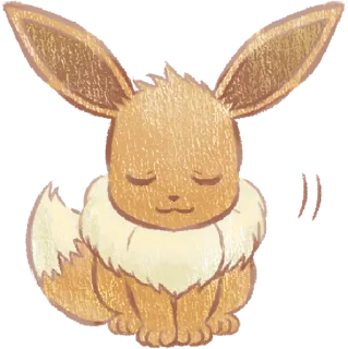 😌 15fe0db6 Eevee Pokemon 伊布, 宝可梦, 可爱, 动漫, 动物 telegram sticker