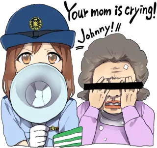 Police Girlfriend ENG :: @line_stickers telegram stickers