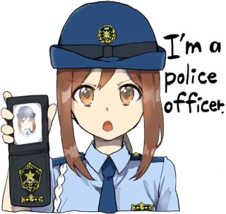 👮‍♀️ eb835ec5 I'm a police officer. ตำรวจ, อนิเมะ, ผู้หญิง, เครื่องแบบ, บังคับใช้กฎหมาย telegram sticker