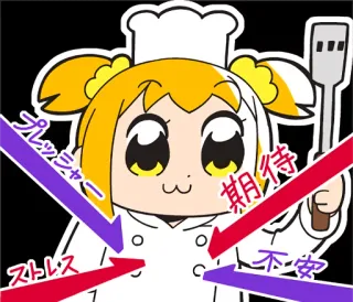 👩‍🍳 03b674c5 プレッシャー
期待
ストレス
不安 chef, animé, dessin animé, stress, pression, cuisine telegram sticker