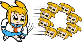 😝 31450cc6 Popuko Pop Team Epic Pop Team Epic, Anime, Popuko, Mème, Drôle telegram sticker