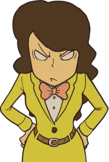 😠 53ae6ec7 Kreskówka, Zła, Kobieta, Poważna, Zdeterminowana whatsapp sticker