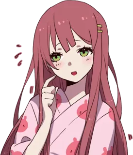 🙂 aae16134 Anime, Cewek, Lucu, Kartun, Pink, Kawaii, Karakter, Animasi whatsapp sticker