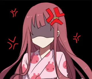 😠 dd42c145 Anime, Kartun, Gadis, Marah, Merah whatsapp sticker