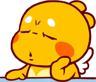 😔 8572a0bf Cartone animato, Carino, Giallo, Personaggio, Dormire, Rilassante telegram sticker