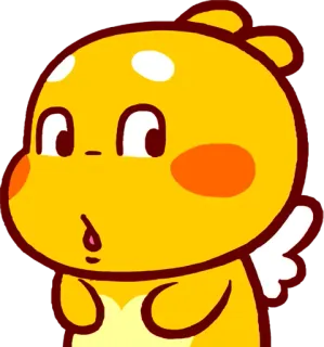 😯 95c1640d carino, cartone animato, giallo, personaggio, adorabile telegram sticker