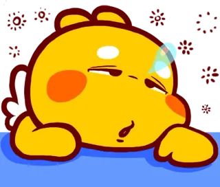 😩 9ecd12d2 cartone animato, personaggio, assonnato, kawaii telegram sticker