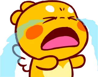 😭 d193f900 piangere, triste, arrabbiato, lacrime, emotivo, cartone animato, personaggio telegram sticker