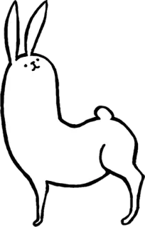 😯 0393775b dier, konijn, schattig, wit telegram sticker