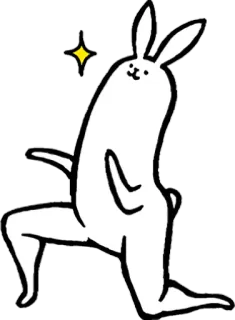 💃 113cff62 konijn, dier, cartoon, schattig, glitter, wit telegram sticker