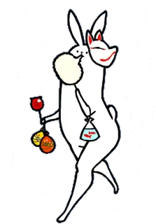 🎉 562dfc51 konijn, masker, Japans, festival, lantaarn telegram sticker