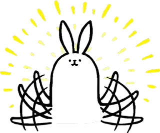 🙌 5884f01d konijn, konijntje, schattig, dier, cartoon, sticker telegram sticker