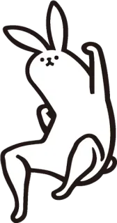 🙌 5f0eff6e konijn, konijntje, dier, cartoon, illustratie telegram sticker