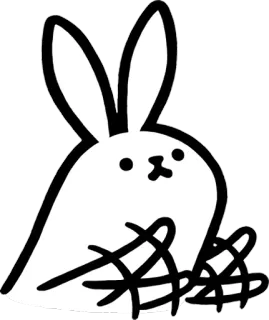 🙌 77b88573 konijn, konijntje, schattig, dier, kawaii telegram sticker