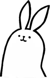 🙂 c595dcc4 konijn, konijntje, cartoon, dier, schattig, wit telegram sticker