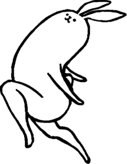 💃 d097a01b konijn, dier, beledigend gebaar, middelvinger telegram sticker