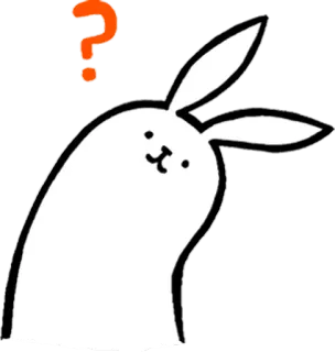❓ f7d7f01e konijn, vraagteken, verward, dier, sticker telegram sticker