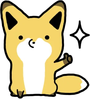 👍 393696e7 狐狸, 动物, 可爱, 卡通 telegram sticker