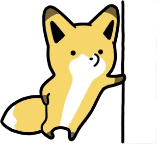 😒 6619d097 狐狸, 卡通, 动物, 可爱, 贴纸, 卡哇伊 telegram sticker