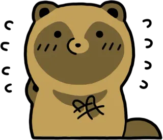 Raccoon dog & Fox :: @line_stickers telegram stickers