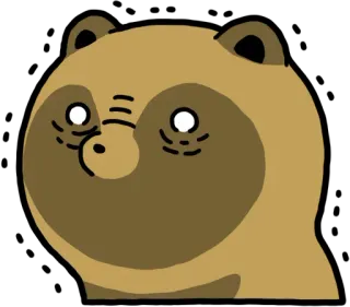 😱 ccd6b825 狸猫, 动物, 貉, 可爱, 日本, 搞笑 telegram sticker